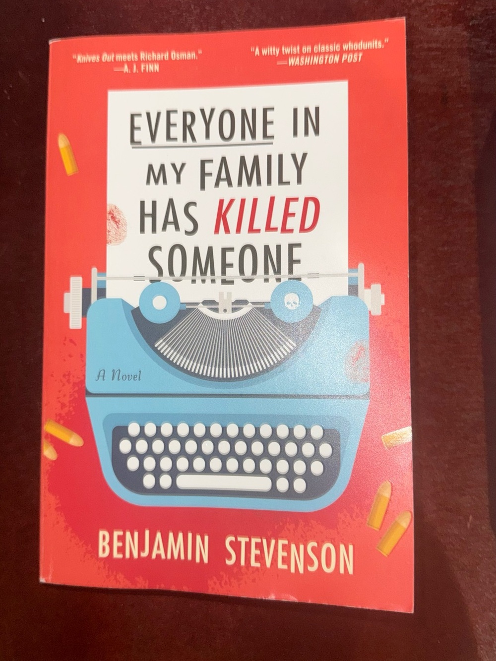 'Everyone in My Family Has Killed Someone' - Benjamin Stevenson